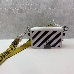 Off-White diagonal stripe mini crossbody bag